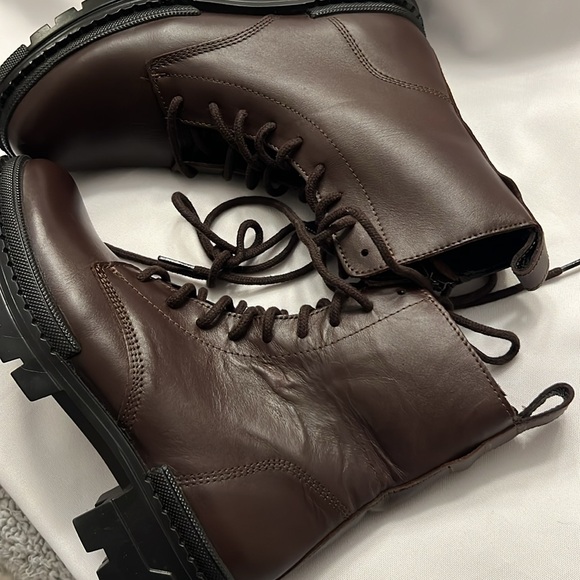 Steve Madden Women's Jamisyn Lace-Up Leather Boot in Brown size 8 - Picture 12 of 12